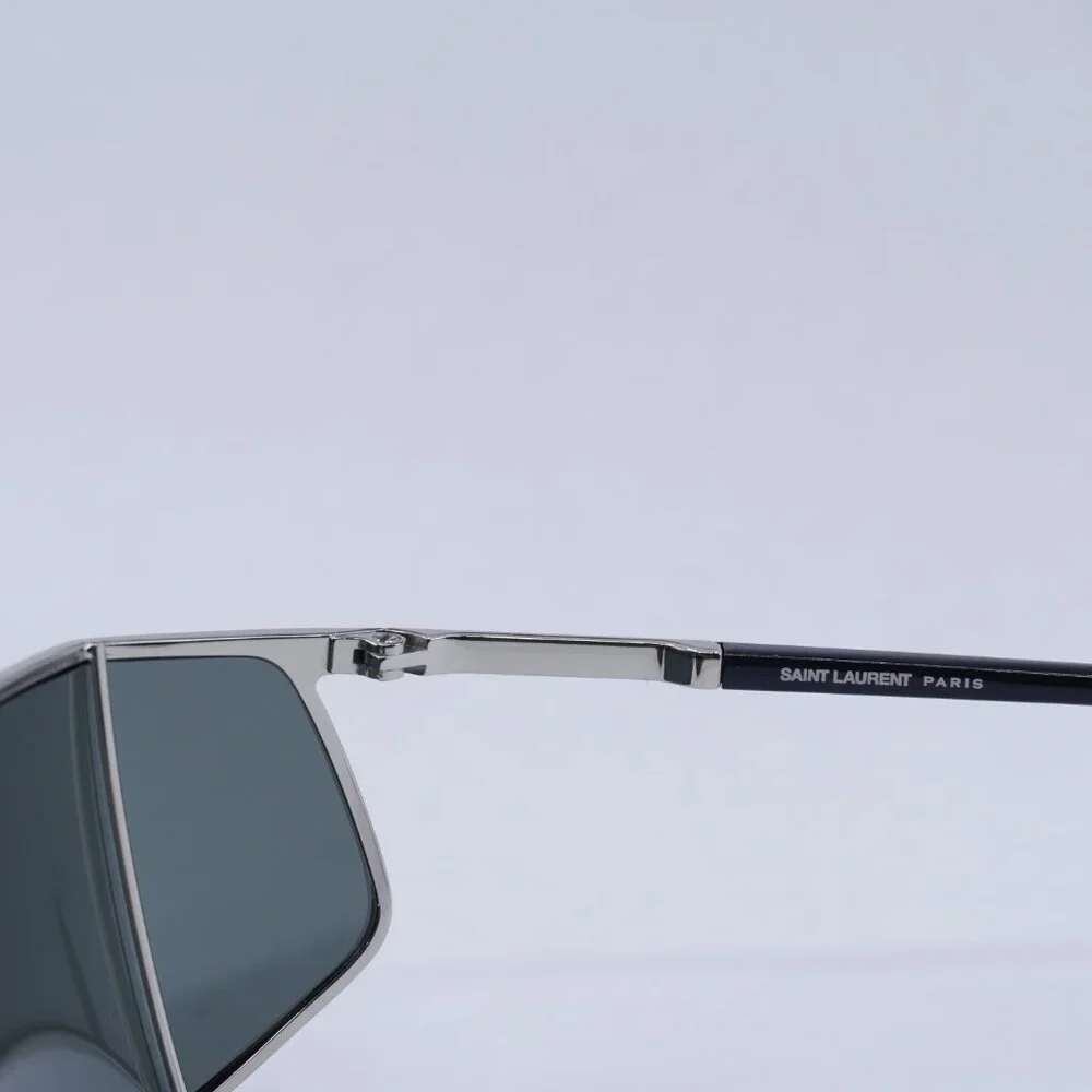 🕶️ New Saint Laurent SL750 002 Sunglasses - Silver Frame, Grey Frame - Picture 6 of 11